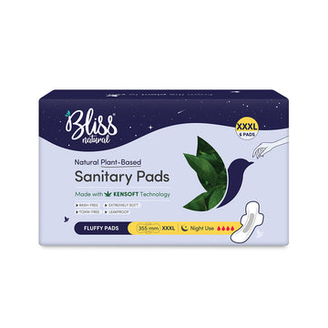 Bliss Organic Sanitary Pads XXXL Fluffy (6 Pads) | Night Pads