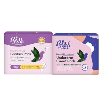 Bliss Organic Sanitary | Mix (XL and XXL) with sweatpad pack of 10